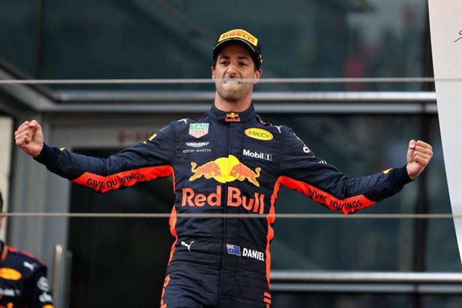 Strepitosa e meritatissima la vittoria di Ricciardo e della Red Bull. Getty